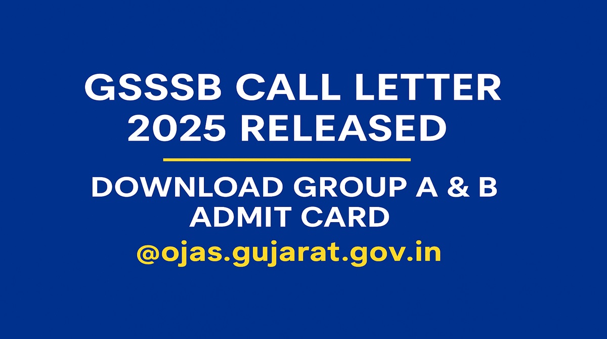 GSSSB Call Letter 2025