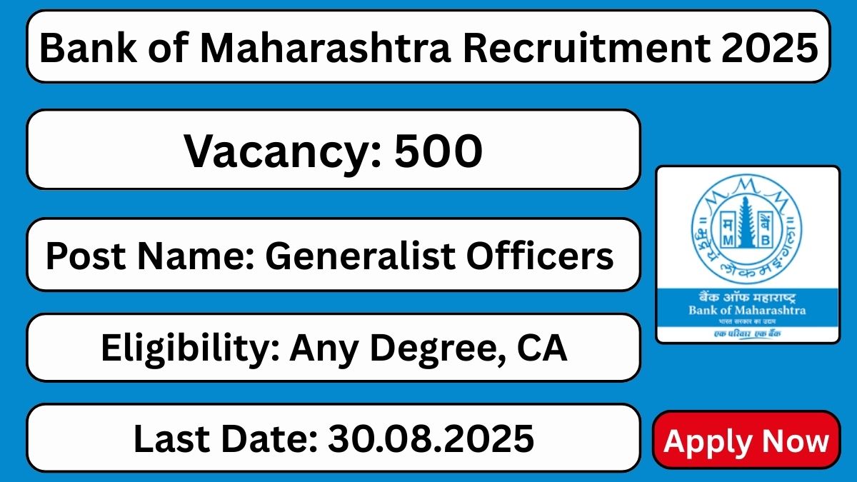 Bank of Maharashtra Recruitment 2025