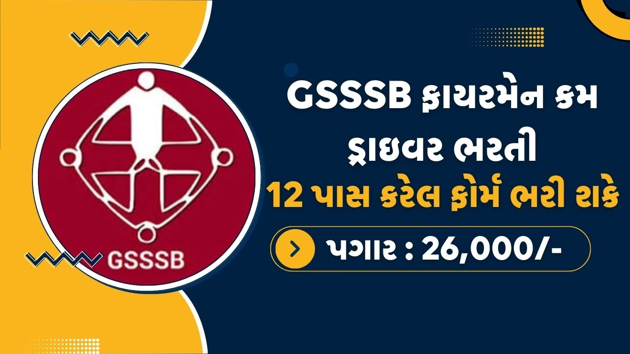 GSSSB Fireman cum Driver Recruitment 2025