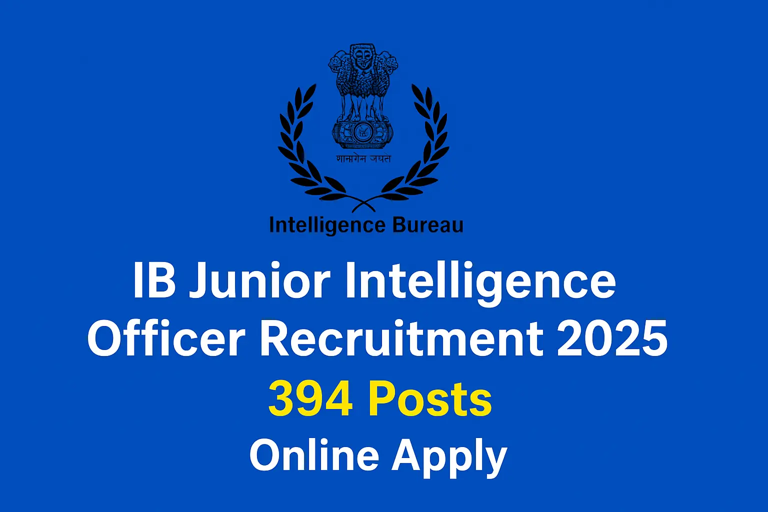 Intelligence Bureau (IB) Recruitment 2025