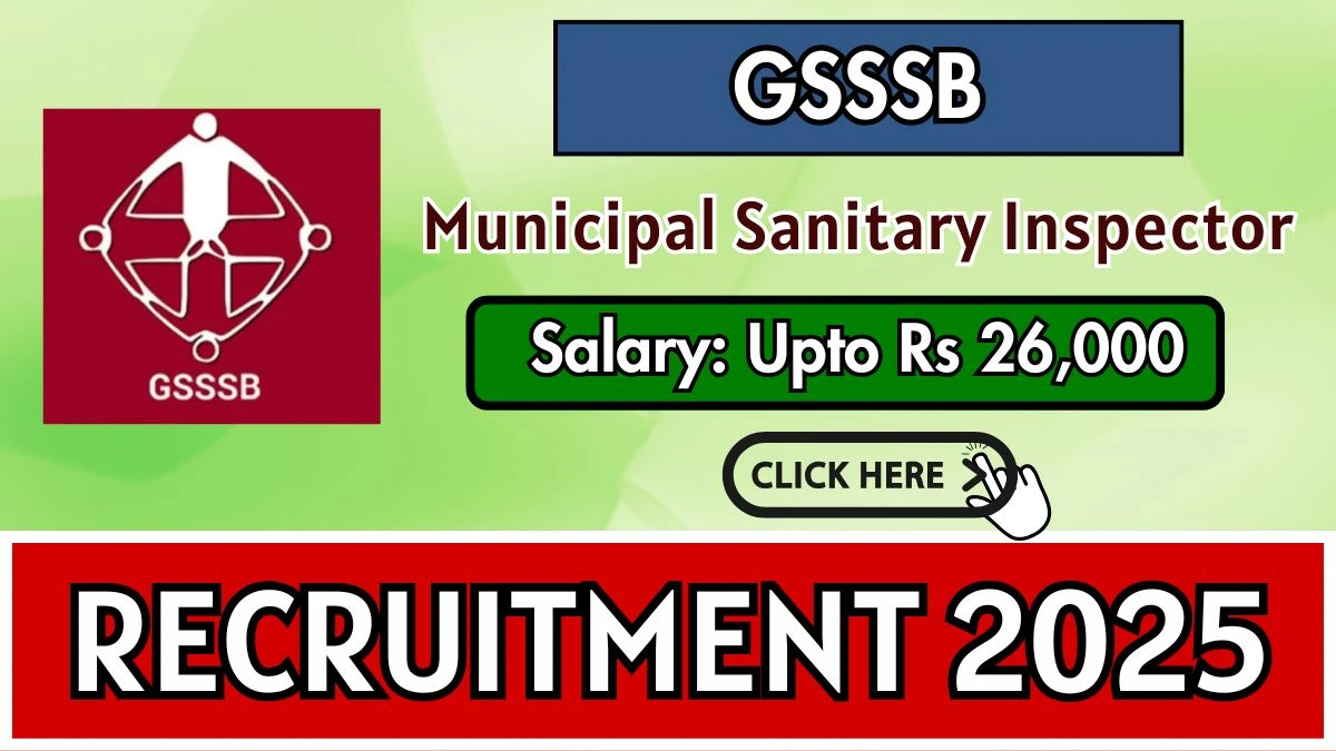 GSSSB Sanitary Inspector Recruitment 2025